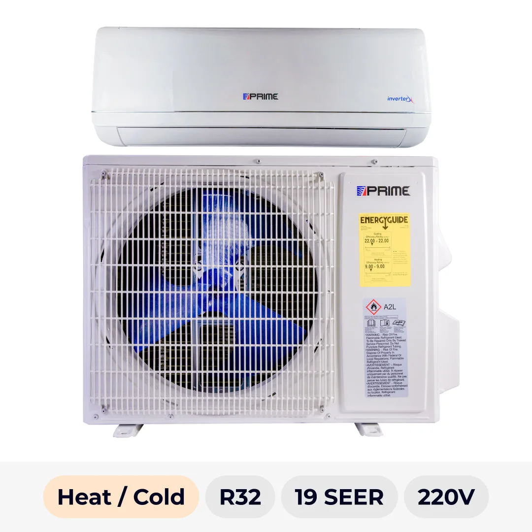 Mini Split PRIME 24000 BTU frio/calor 19 SEER2 R-32 220V SERIE W1