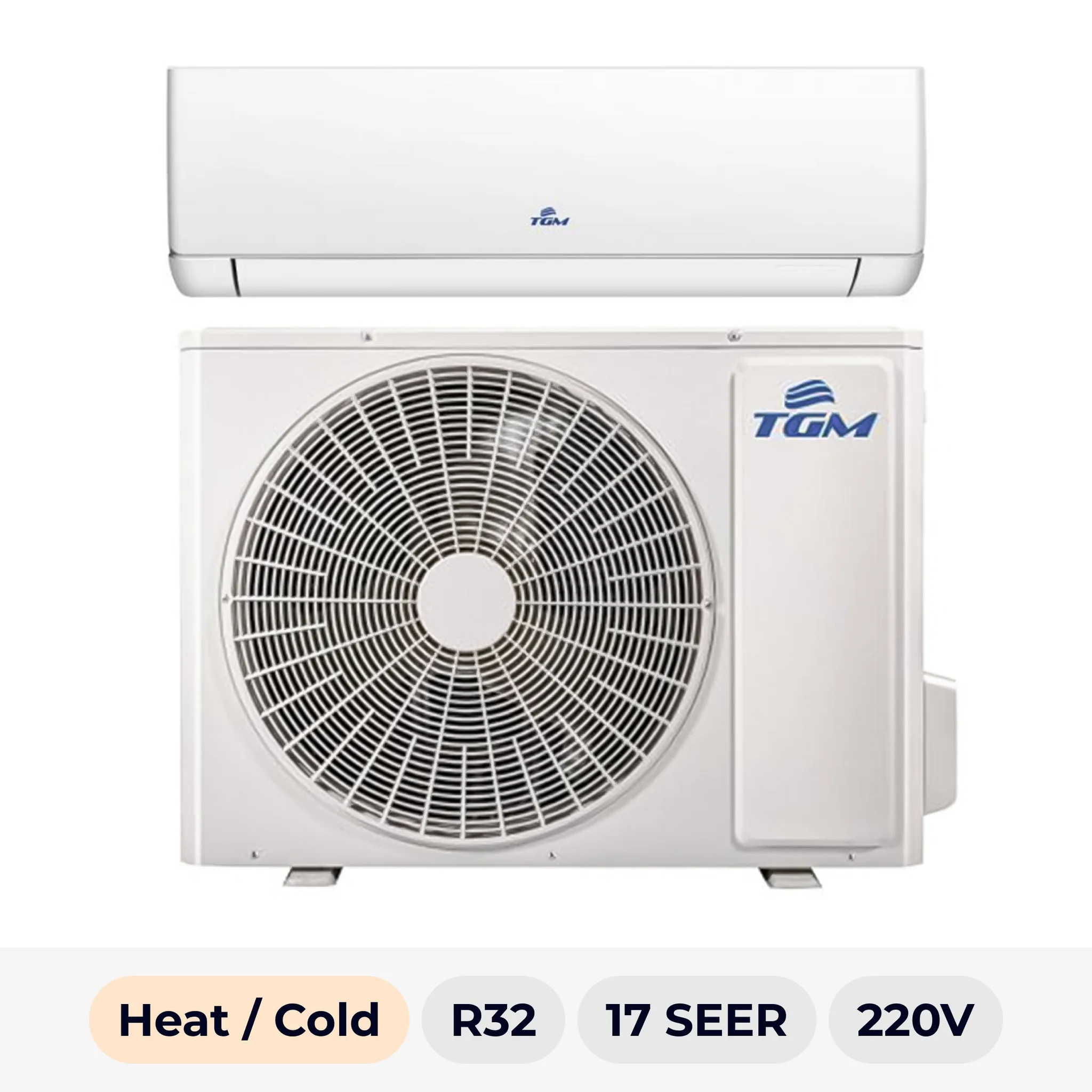 Mini Split TGM 24000 BTU frio/calor 17 SEER2 R-32 220V