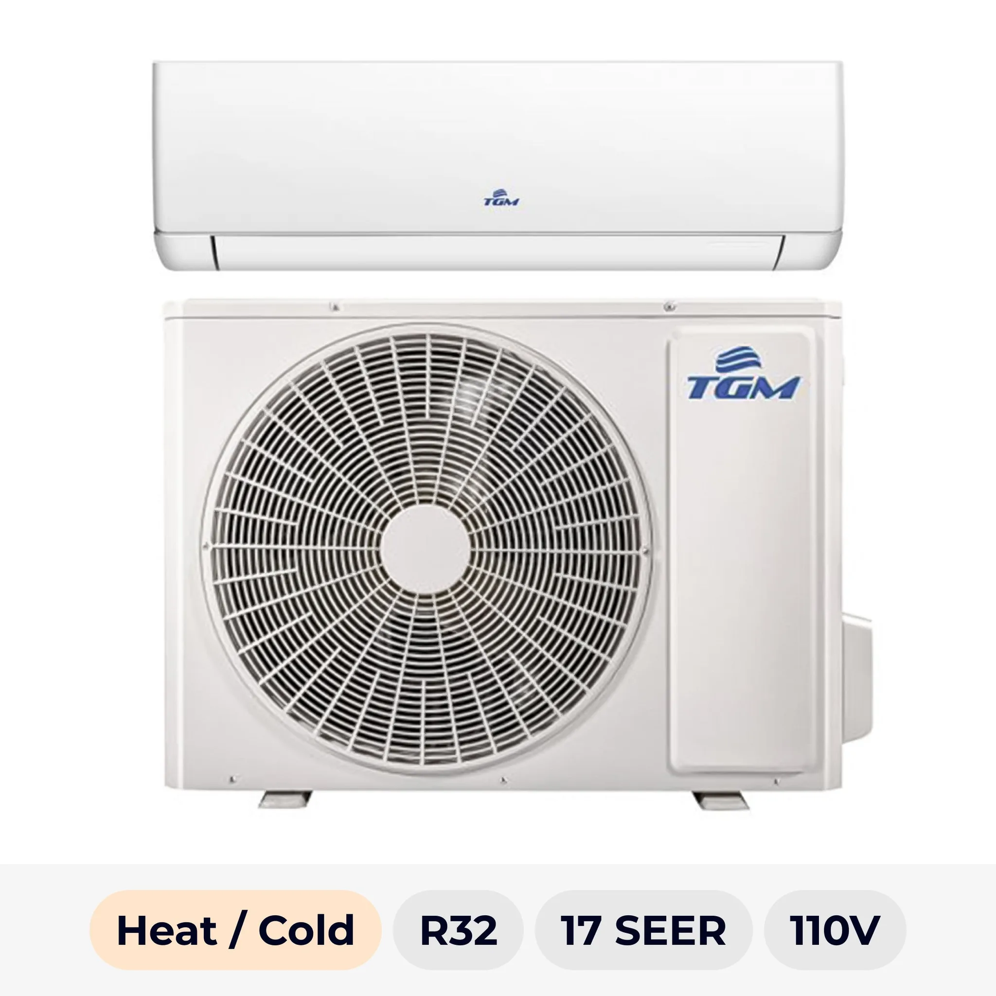 Mini Split TGM 12000 BTU frio/calor 17SEER2 R-32 110V
