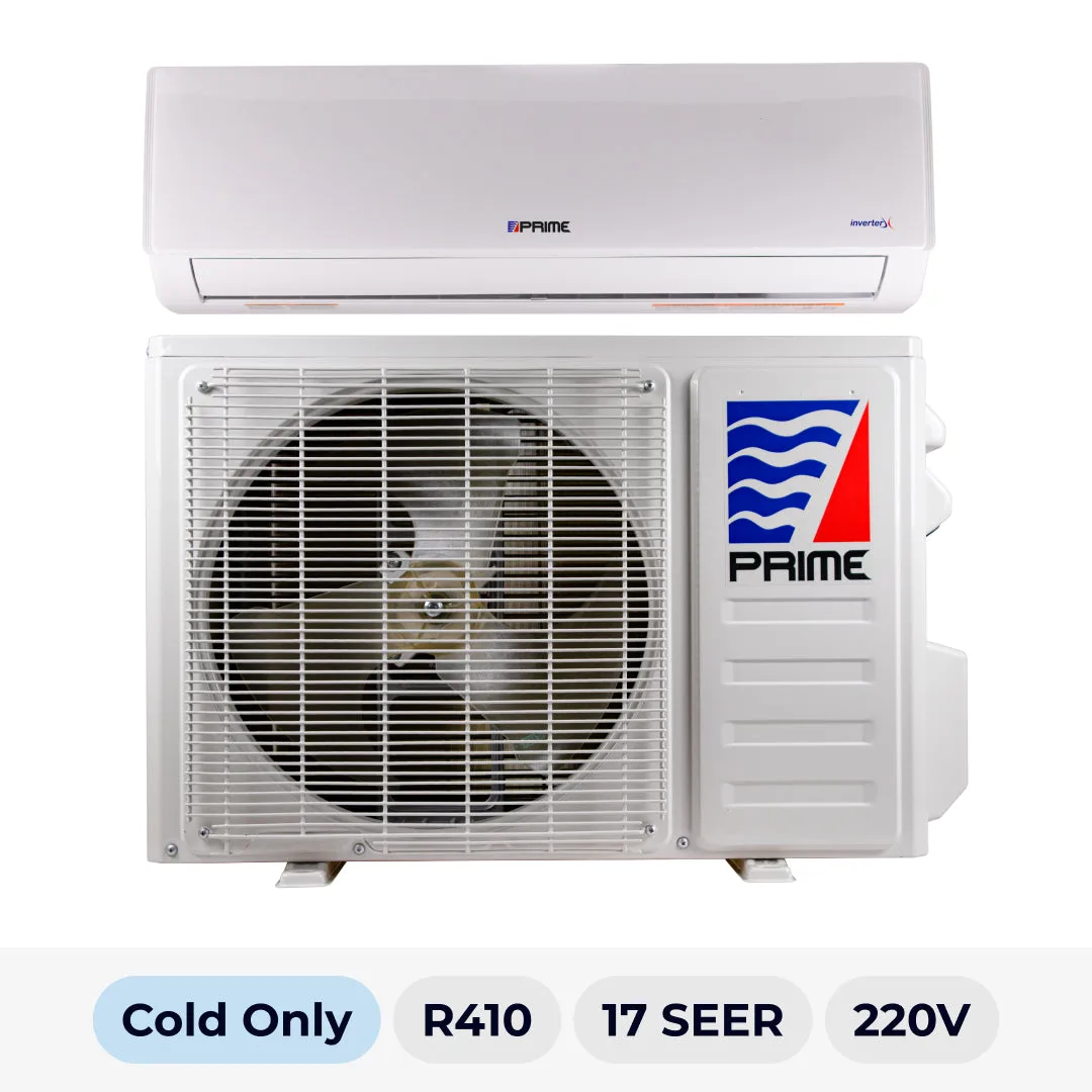Mini Split PRIME 24000 BTU solo frio 17 SEER2 R-410A 220V